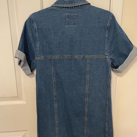 Abercrombie A-Line Denim Mini Dress, Medium Rinse, Size S - Picture 3 of 4